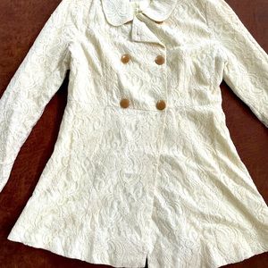 Francesca’s Lace Peacoat Jacket